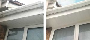 Fascia and soffit cleaning - Before and After